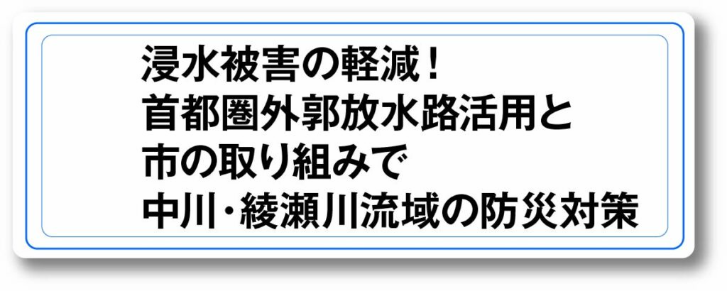 浸水被害の軽減